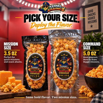 Operation Buffalo Blitz - Buffalo Cheddar Popcorn 3.5oz