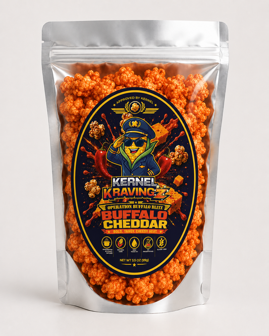 Operation Buffalo Blitz - Buffalo Cheddar Popcorn 3.5 oz