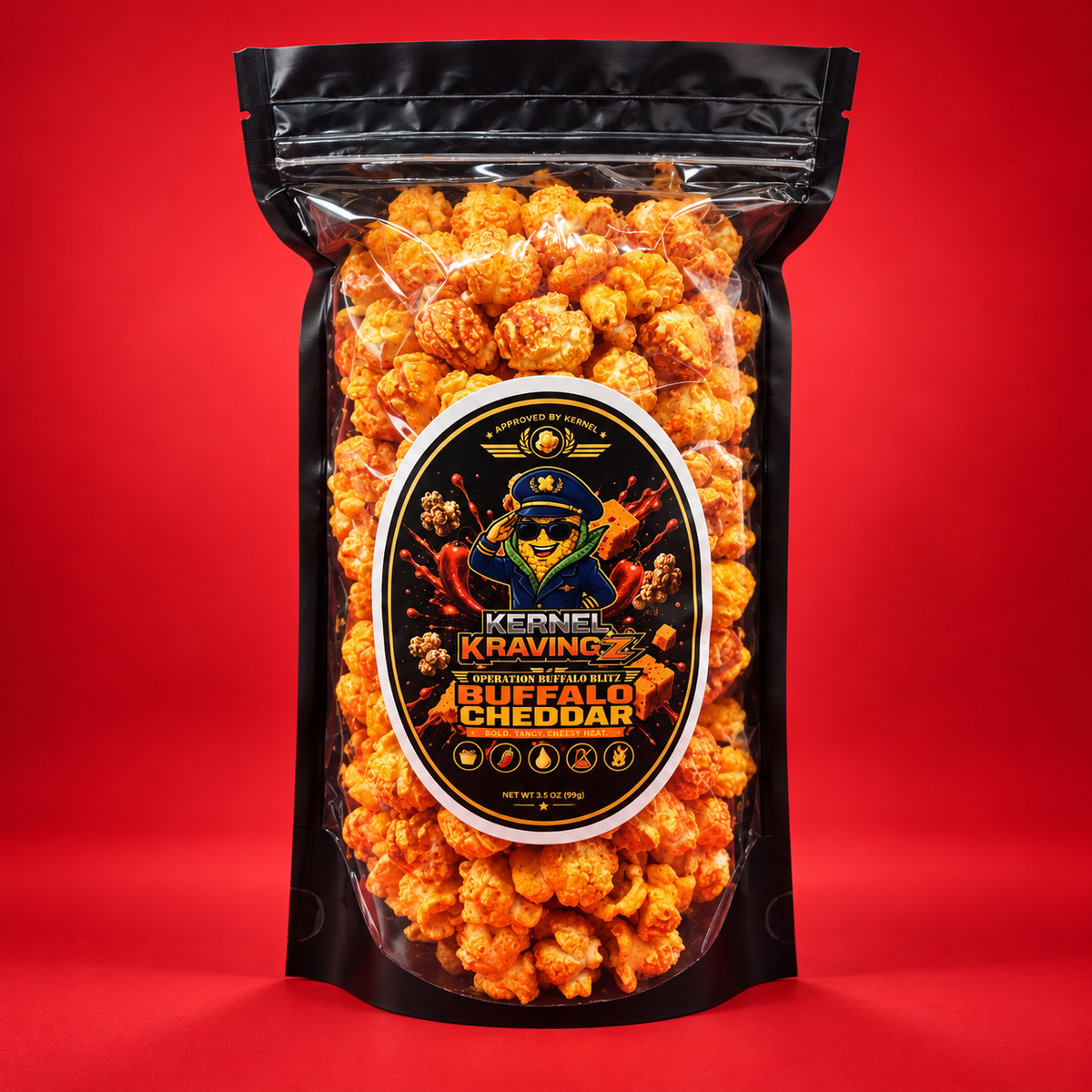 Operation Buffalo Blitz - Buffalo Cheddar Popcorn 3.5oz
