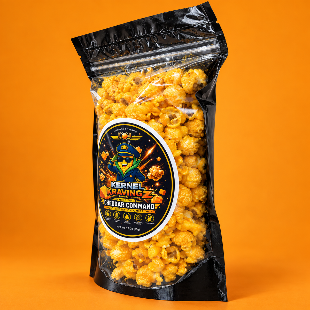 Cheddar Command - Cheddar Popcorn 3.5oz
